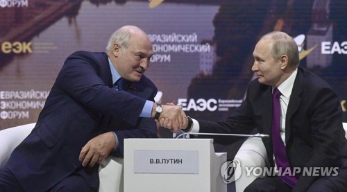 푸틴 러시아 대통령과 루카셴코 벨라루스 대통령