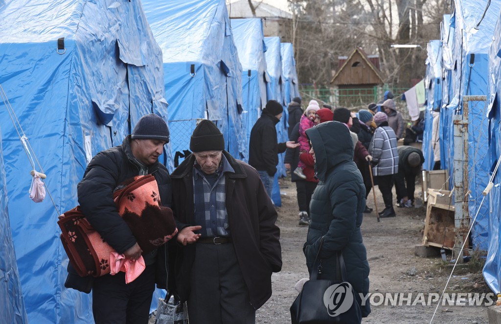 도네츠크 지역에 설치된 러시아 측 임시 캠프