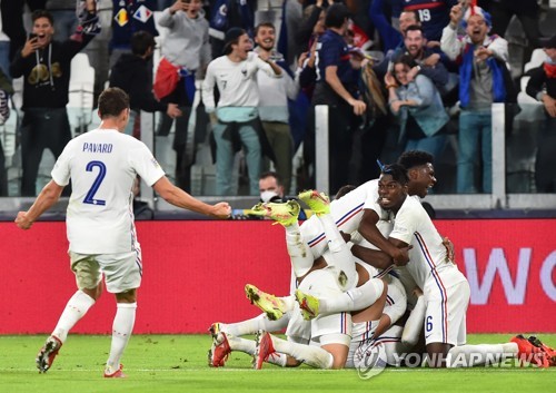 프랑스, 벨기에에 극적인 3-2 역전승…네이션스리그 결승 진출