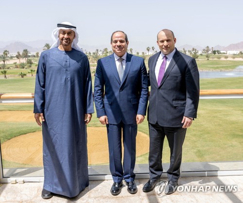 이집트·이스라엘·UAE, 첫 3자 정상회담…"에너지·식량 논의"
