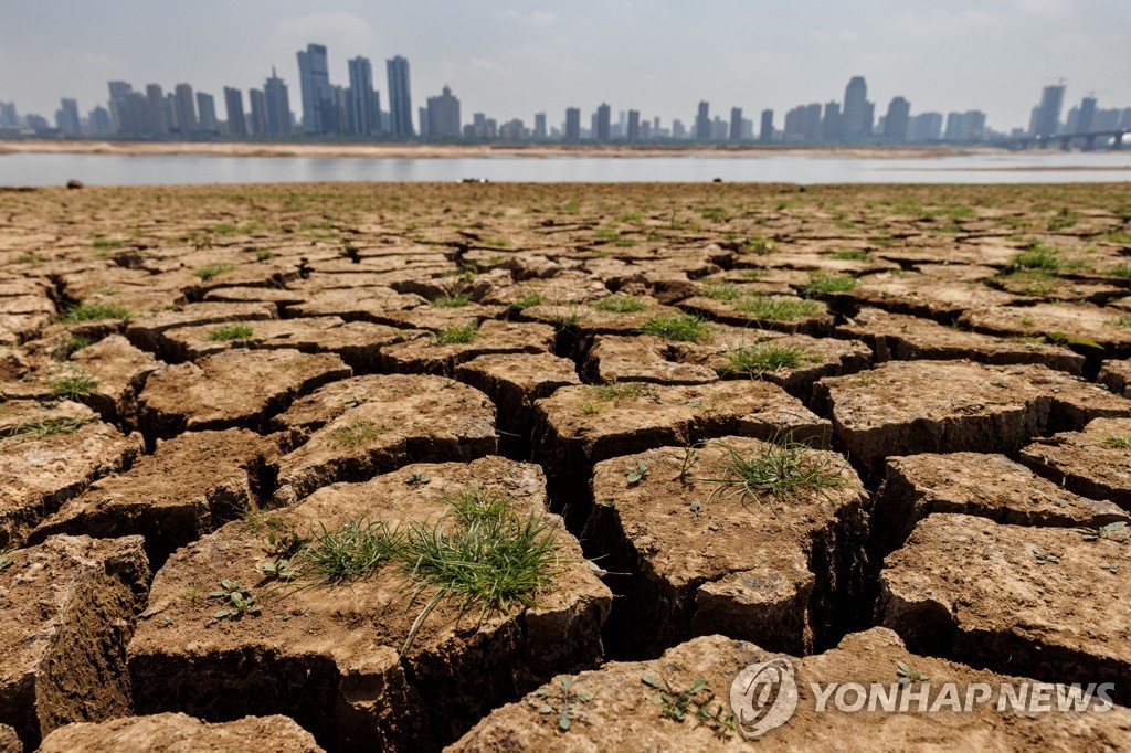 중국 장시성 난창 지역 가뭄