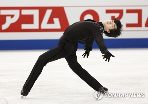 In this Reuters photo, Cha Jun-hwan of South Korea performs during the men's singles free skate at the International Skating Union World Figure Skating Championships at Saitama Super Arena in Saitama, Japan, on March 25, 2023. (Yonhap)