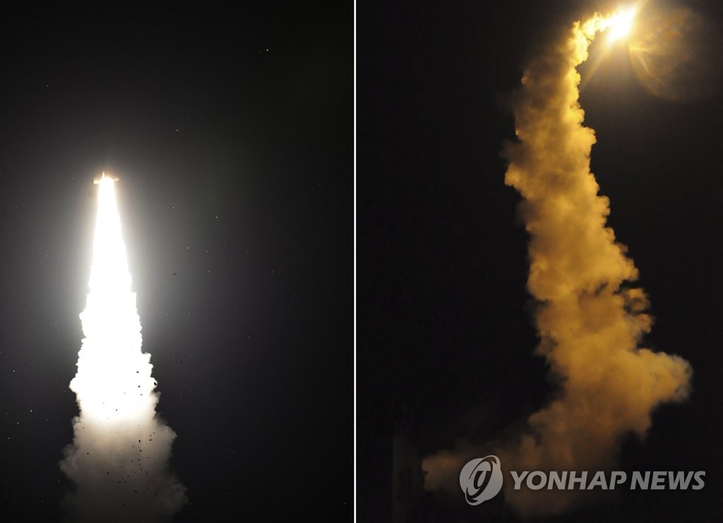韓国軍がミサイル発射訓練