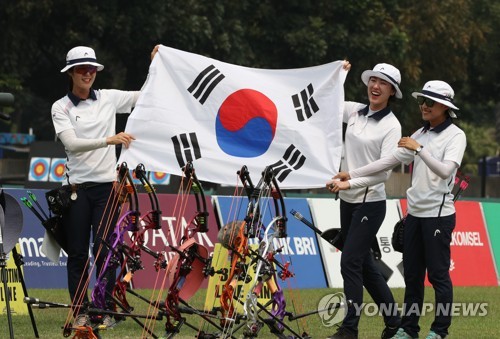 アーチェリー女子コンパウンド団体 韓国が２連覇 アジア大会 聯合ニュース