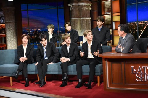 BTS en 'Late Show with Stephen Colbert'