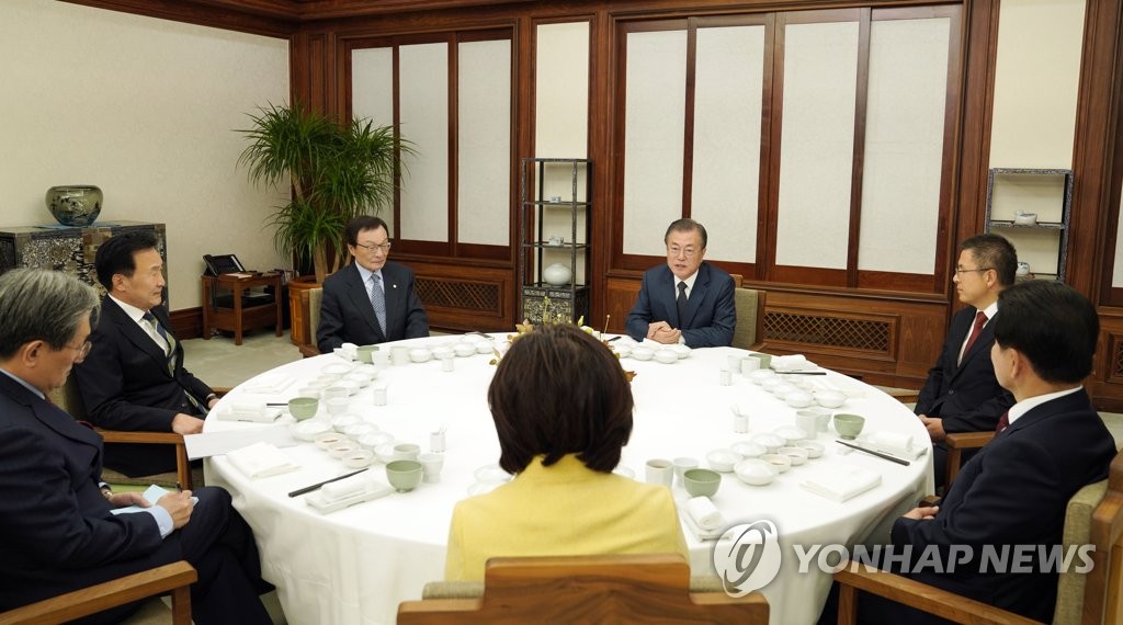 문 대통령, '여야 대표와 함께'