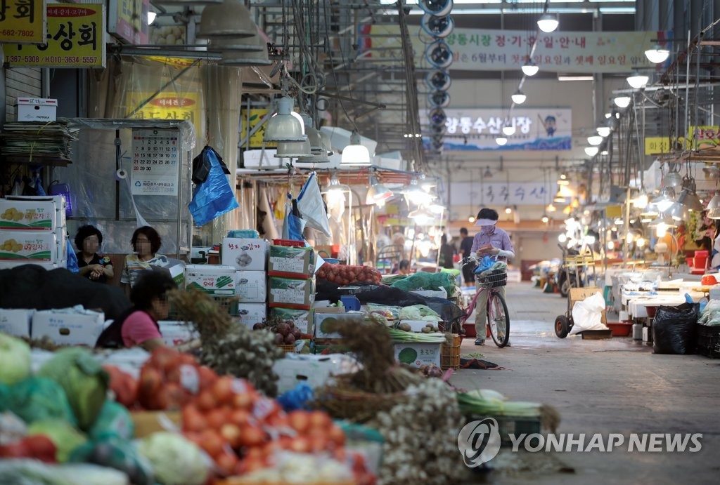 한산한 광주 양동시장