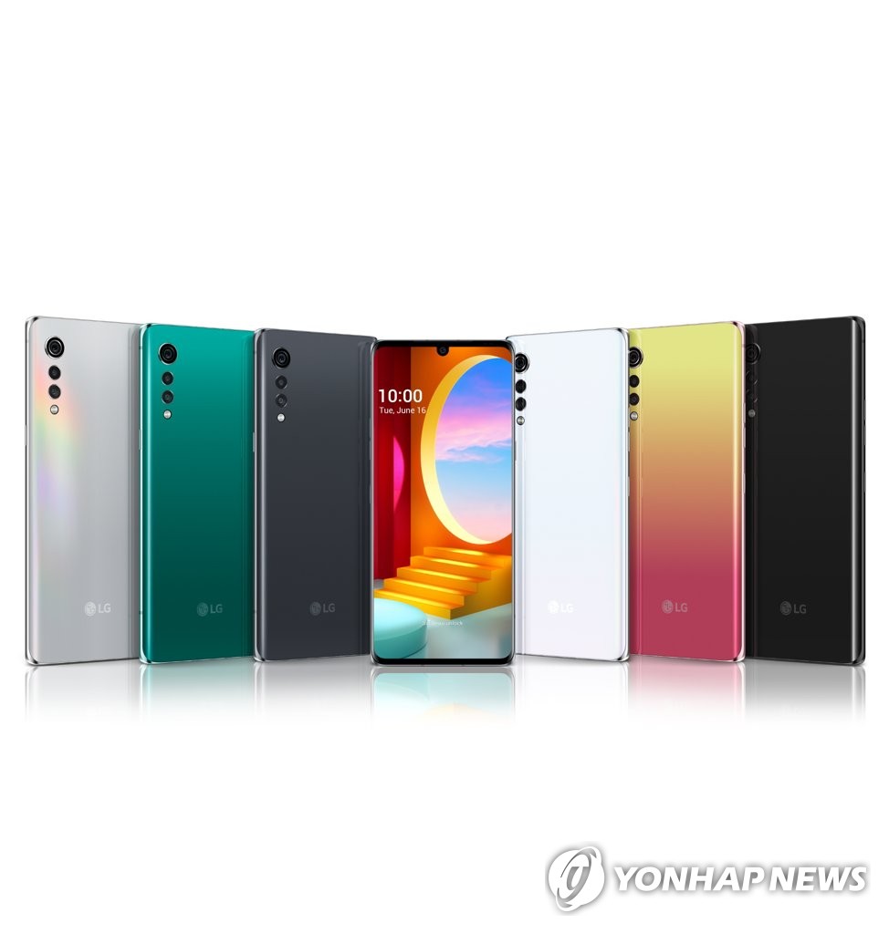 This photo provided by LG Electronics Inc. on Aug. 27, 2020, shows the company's Velvet smartphone. (PHOTO NOT FOR SALE) (Yonhap)