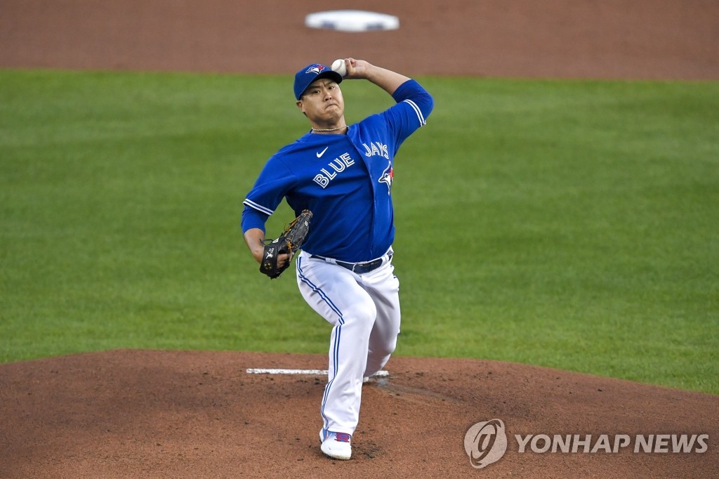 역투하는 MLB 토론토 류현진