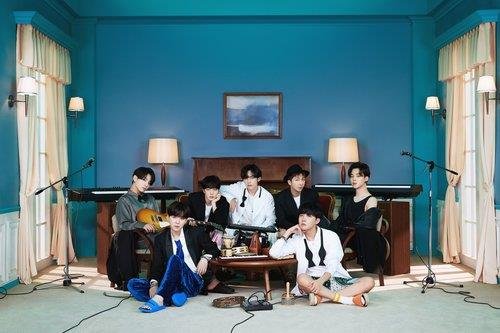 This image, provided by Big Hit Entertainment, shows a concept photo of BTS' new album "BE," released on Nov. 20, 2020. The South Korean megastar made history with the album's title song "Life Goes On," which on Nov. 30 became the first-ever non-English song to debut at No. 1 on the Billboard Hot 100 chart in the music chart's 62-year history. (PHOTO NOT FOR SALE) (Yonhap)