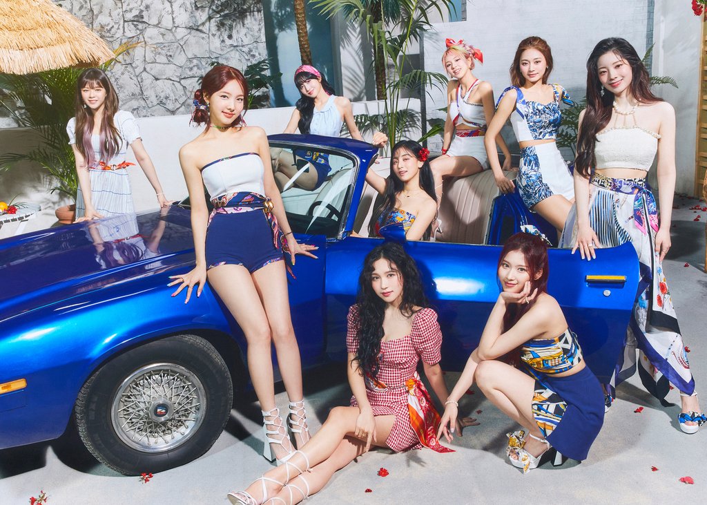 La foto, proporcionada por JYP Entertainment, muestra al grupo femenino de K-pop TWICE. (Prohibida su reventa y archivo) 