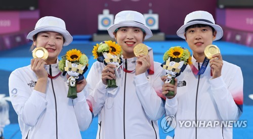 (الألومبياد) (جديد) كوريا تفوز بالميدالية الذهبية للمرة التاسعة متتالية في منافسات فرق الرماية للسيدات