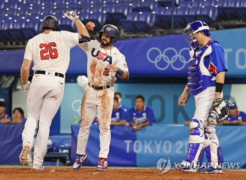 -올림픽- 한국 야구, 미국에 패해 조 2위…1일 도미니카共과 격돌