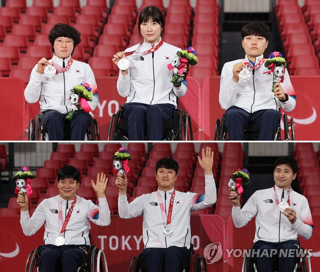[패럴림픽]남녀 단체 동반 은메달