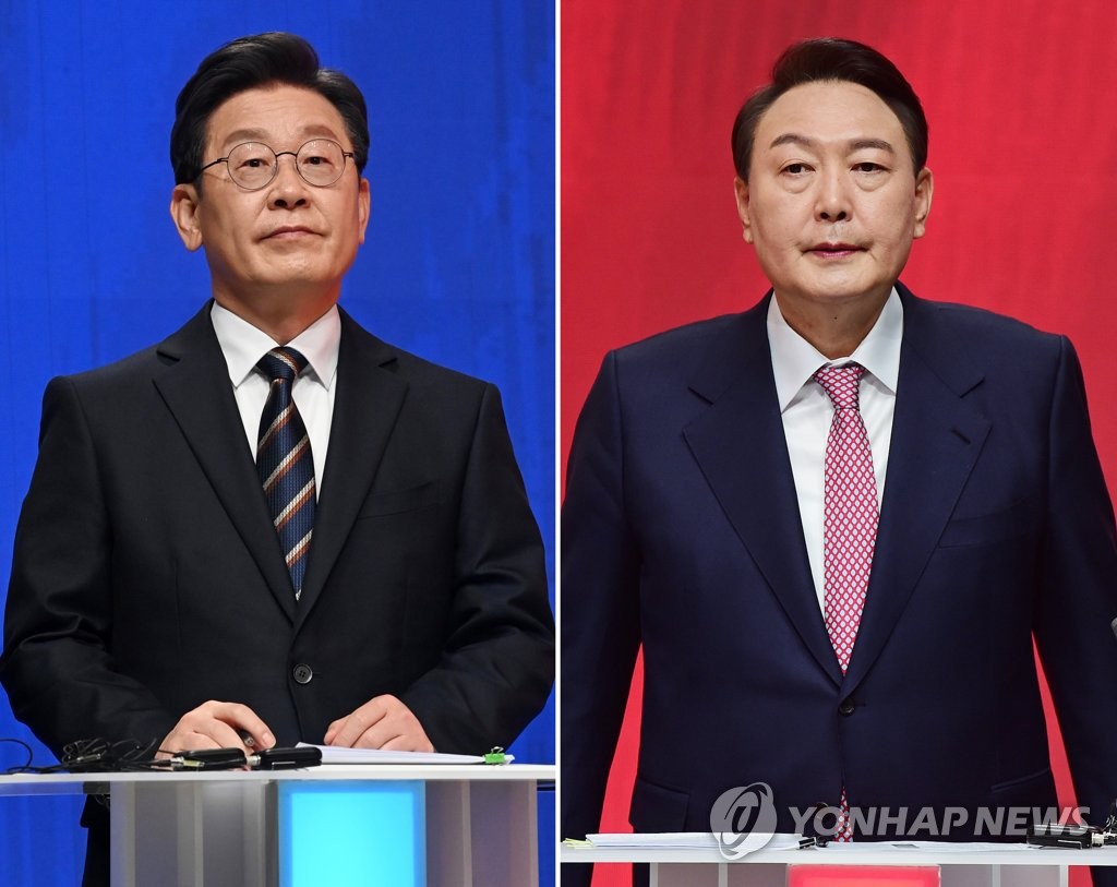 이재명-윤석열 대선 후보 