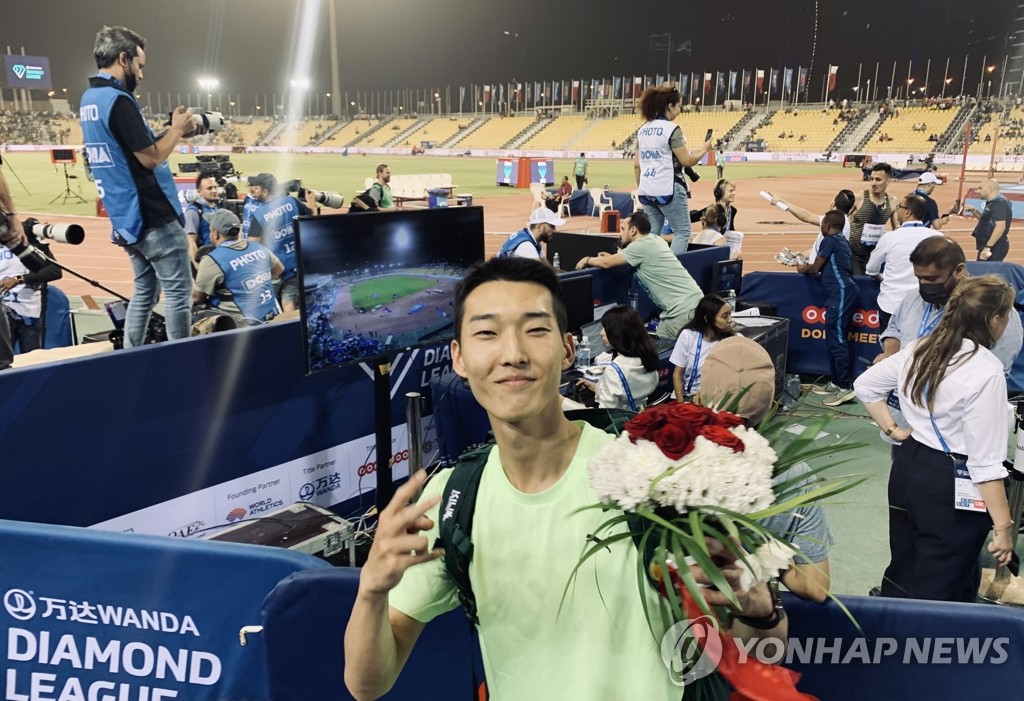 2022년 한국인 최초로 다이아몬드리그에서 우승한 우상혁