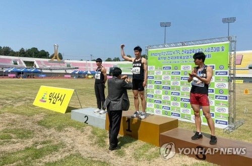 이준혁, 한국 육상 남자 대학부 100ｍ 신기록
