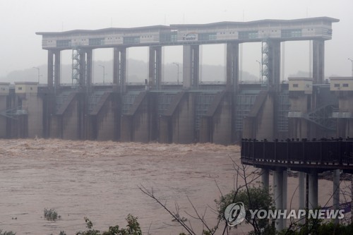 北朝鮮に近いダム放流