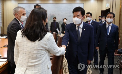 김의장, 美 하원의원들에 "인플레법 피해 없도록 협조 부탁"