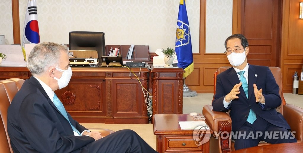 韓国首相が米大使と面会　ＥＶ優遇除外問題で韓国企業への配慮要請