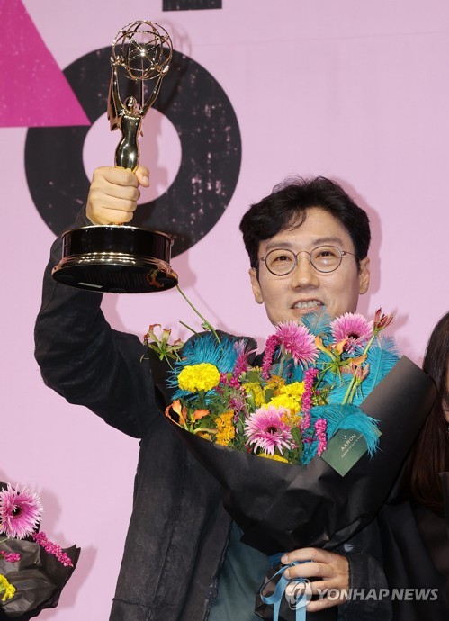 This file photo shows Hwang Dong-hyuk, writer-director of Netflix's global megahit "Squid Game." (Yonhap)