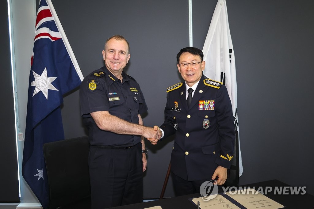 해양경찰청-호주 국경보호부, 해양안보 협력 양해각서 체결