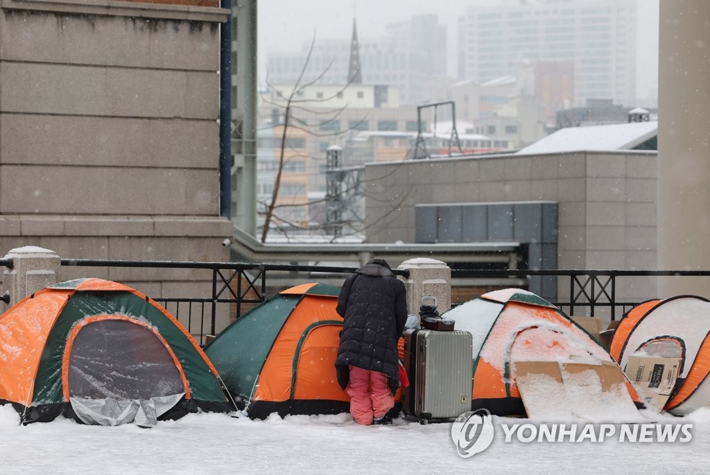 Heavy snow in Seoul