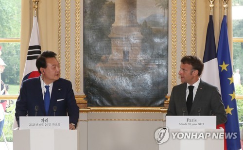 [속보] 尹 "北, 세계평화에 중대한 도전…안보리서 佛과 협력해 대처"