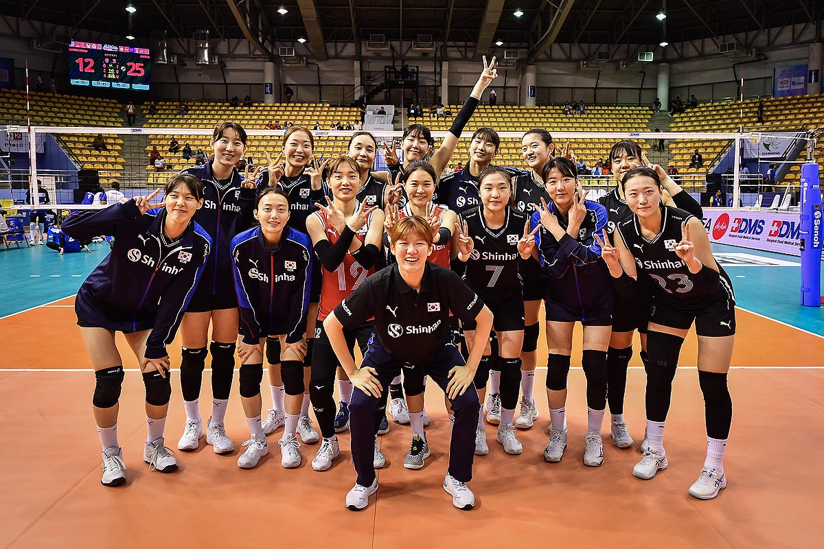아시아선수권대회에 출전한 한국 여자배구대표팀