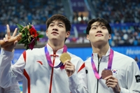  중국, 수영 첫날 7개 금메달 싹쓸이…아시아신기록 2개