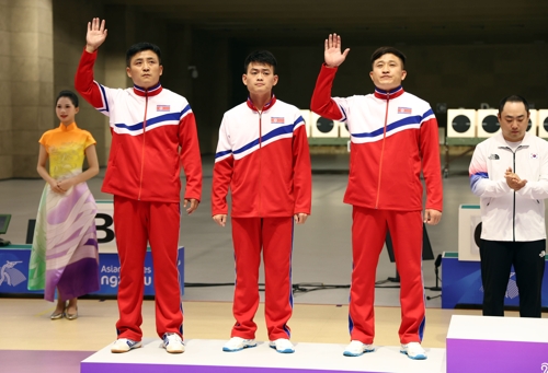 북한, 10m 러닝타깃 단체전 은메달