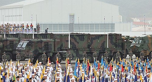 S. Korea shows off 'high-power' missiles for armed forces founding anniversary