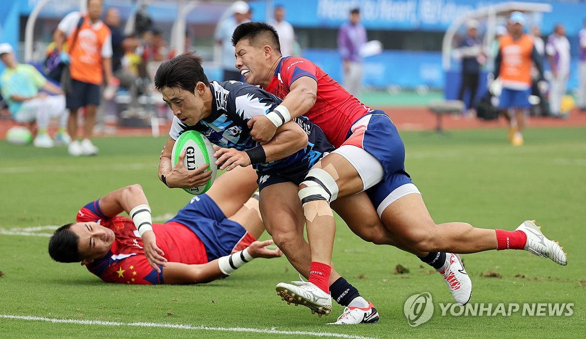  한국 럭비, 중국 꺾고 결승 진출…21년 만의 금메달까지 '1승'