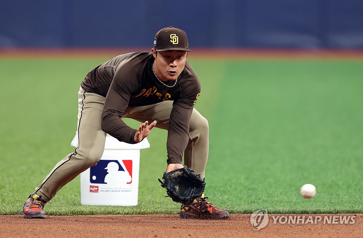 훈련하는 샌디에이고 파드리스 김하성