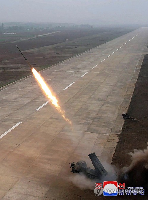 N. Korea test-fires 240 mm shell for multiple rocket launcher