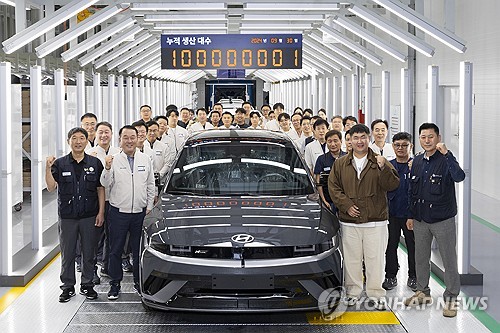 Hyundai's cumulative auto production tops 100 mln units