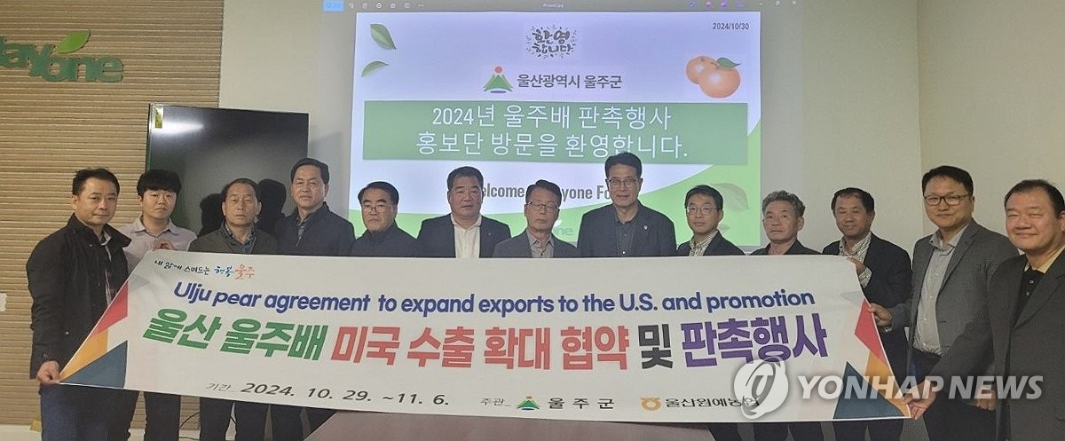 울산배, 올해도 미국 수출 앞장섰다