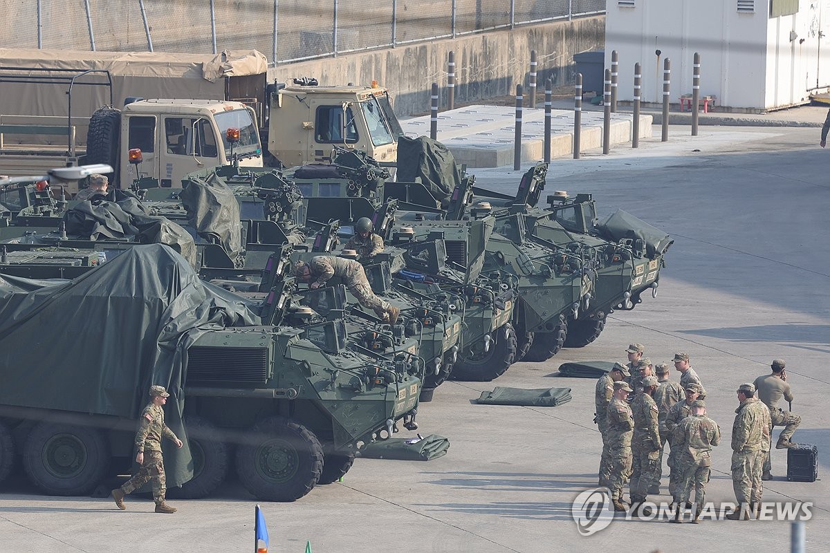 주한미군과 스트라이커 장갑차