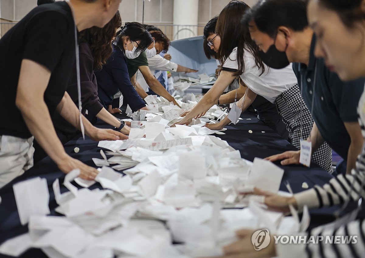 韓国大統領選の開票