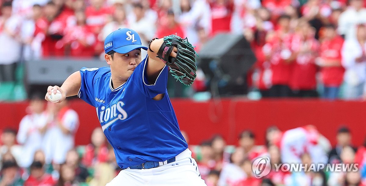 최원태 6이닝 무실점 '깜짝 호투'…삼성, 준PO 1차전 기선제압