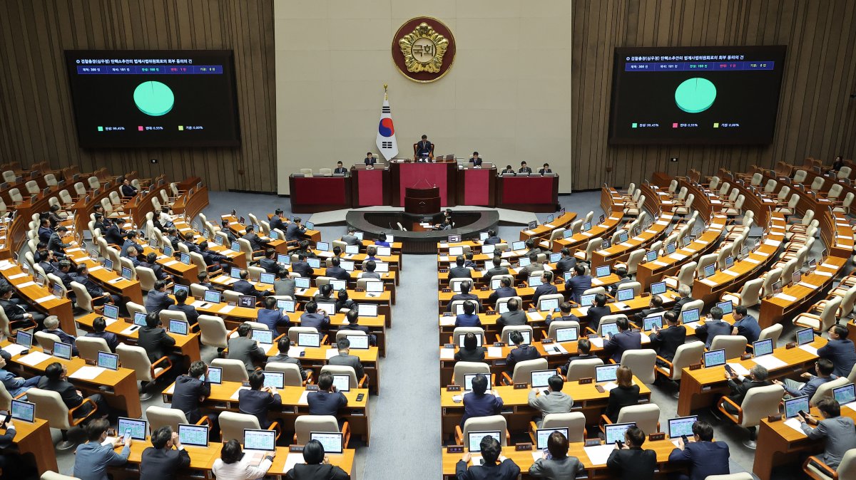 심우정 탄핵소추안 법사위 회부 건, 본회의 통과